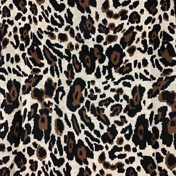 Calvin Klein Womens Medium Sweater Animal Print Hi Low Mock Turtleneck NWT - Picture 11 of 11